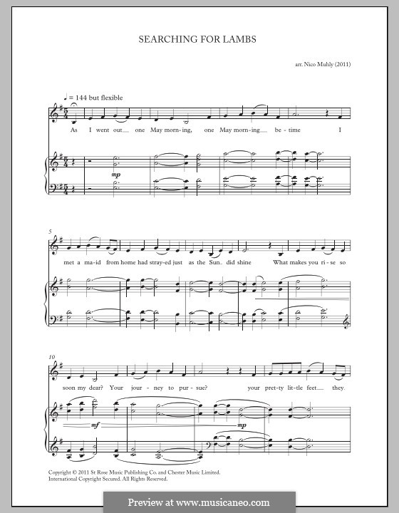 Searching for Lambs (from 'Four Traditional Songs'): Searching for Lambs (from 'Four Traditional Songs') by Nico Muhly