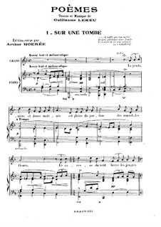 Three Poems for Voice and Piano: Complete set by Guillaume Lekeu