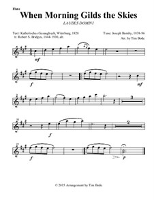 When Morning Gilds the Skies: Instruments parts by Joseph Barnby