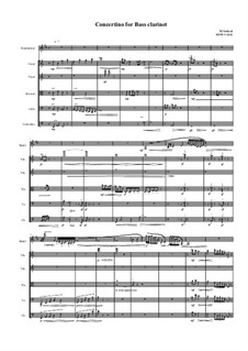 Concertino for Bass Clarinet and Stringorchestra, MVWV 1031: Concertino for Bass Clarinet and Stringorchestra by Maurice Verheul