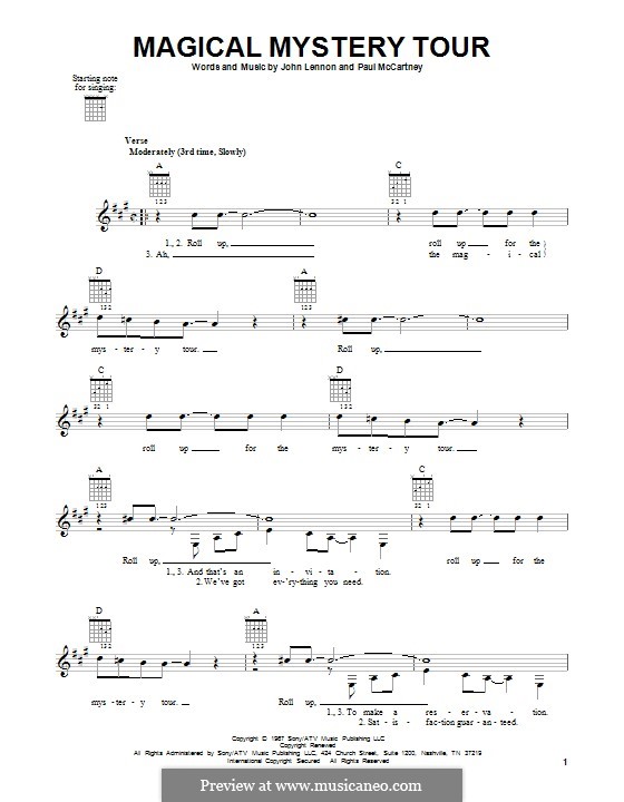 Magical Mystery Tour (The Beatles): For guitar with tab by John Lennon, Paul McCartney