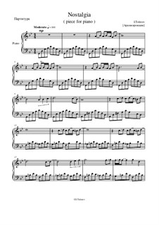 Nostalgia (piece for piano): Nostalgia (piece for piano) by Ivan Tolstov