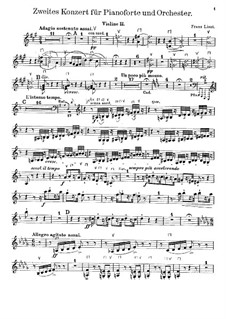 Piano Concerto No.2, S.125: Violin II part by Franz Liszt