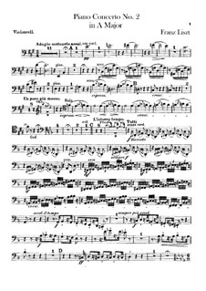 Piano Concerto No.2, S.125: Cello part by Franz Liszt