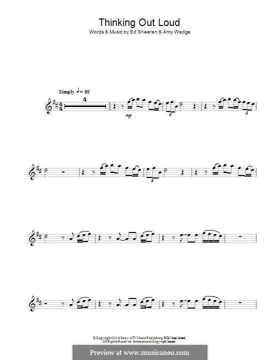 Thinking Out Loud: For flute by Ed Sheeran, Amy Wadge