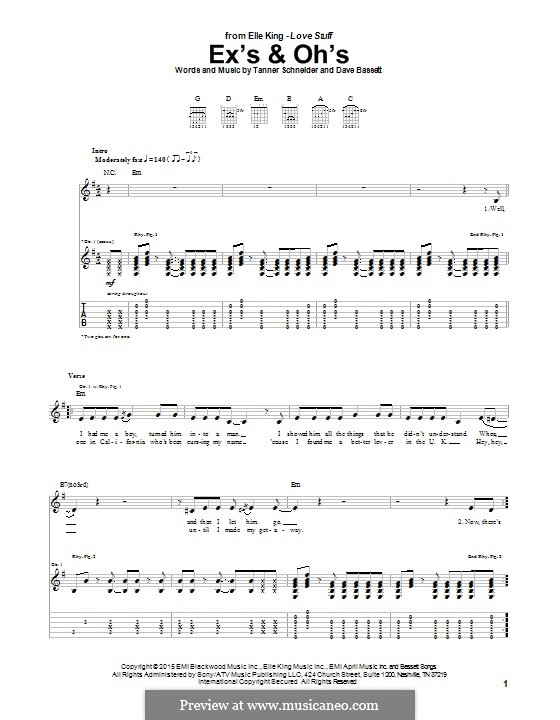Ex's & Oh's (Elle King) by D. Bassett, T. Schneider