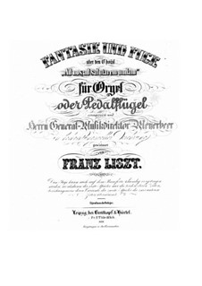 Fantasia and Fugue on Chorale 'Ad nos, ad salutarem undam', S.259: For organ four hands by Franz Liszt