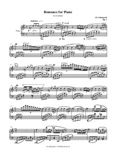 Romance for Piano, Op.1: Romance for Piano by Ali Jahangard