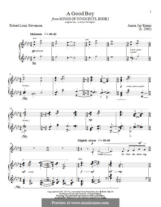 A Good Boy by A.J. Kernis sheet music on MusicaNeo