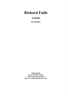 Aubade: For solo clarinet by Richard Faith