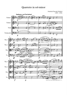 String Quartet in G Minor: Full score by Friedrich Theodor Fröhlich