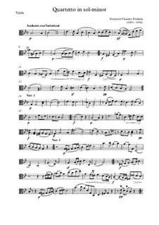 String Quartet in G Minor: Viola part by Friedrich Theodor Fröhlich