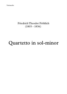String Quartet in G Minor: Cello part by Friedrich Theodor Fröhlich