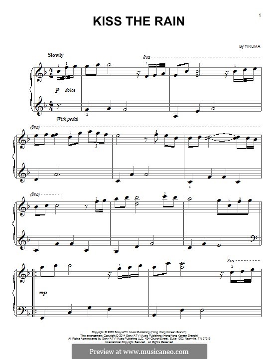 Kiss the Rain: For piano by Yiruma