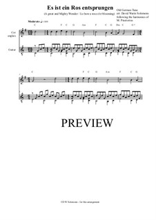 Lo, How a Rose E'er Blooming: For cor anglais and guitar by Michael Praetorius