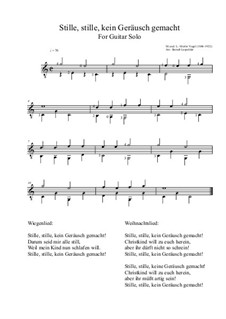 Stille, stille, kein Geräusch gemacht: For guitar solo (C major) by Moritz Vogel