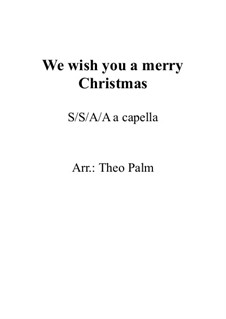 We Wish You a Merry Christmas: Vocal score by folklore