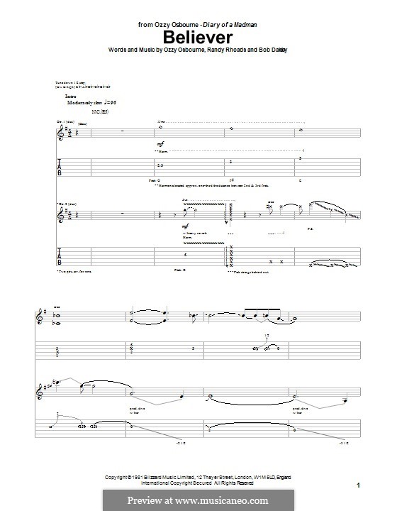 Believer (Sheet Music)