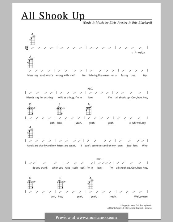 All Shook Up: For ukulele by Elvis Presley, Otis Blackwell