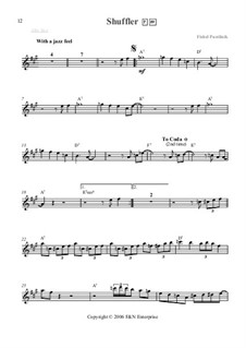 Shuffler: For alto saxophone by Fishel Pustilnik