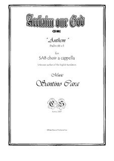 Acclaim our God - Anthem - SAB choir a cappella, CS881: Acclaim our God - Anthem - SAB choir a cappella by Santino Cara