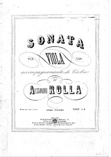 Sonata for Viola and Violin in E Flat Major, BI 66: Sonata for Viola and Violin in E Flat Major by Alessandro Rolla