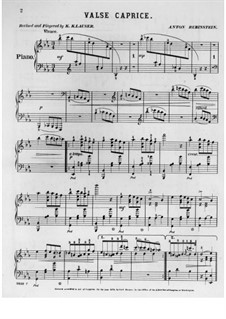 Waltz-Caprice in E Flat Major: For piano by Anton Rubinstein