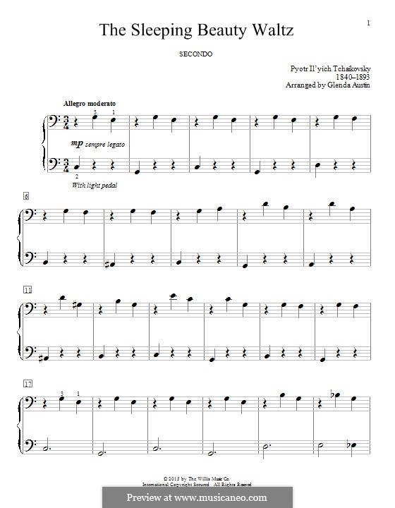 Waltz: For piano four hands by Pyotr Tchaikovsky