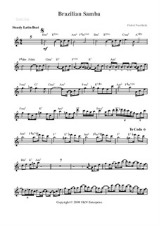 Brazilian Samba: For tenor saxophone by Fishel Pustilnik