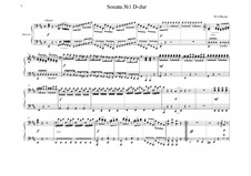 Sonata for Piano Four Hands in D Major, K.381: Parts by Wolfgang Amadeus Mozart