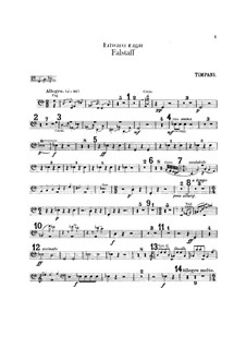 Falstaff. Symphonic Study, Op.68: Percussion parts by Edward Elgar