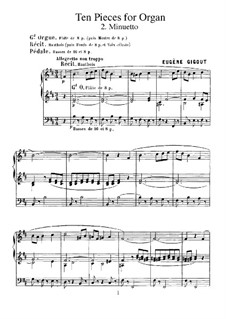 Ten Pieces for Organ: No.2 Minuet by Eugène Gigout