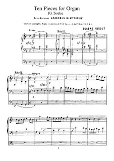 Ten Pieces for Organ: No.10 Sortie (sur l’antienne 'Adoremus in æternum') by Eugène Gigout