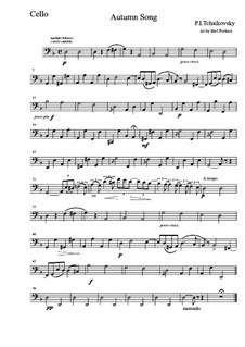 No.10 October (Autumn Song): For string quartet by Pyotr Tchaikovsky