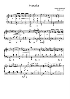 Mazurka No.1 in D Minor, Op.25: Mazurka No.1 in D Minor by Benjamin Godard