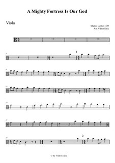 A Mighty Fortress Is Our God: For viola by Martin Luther