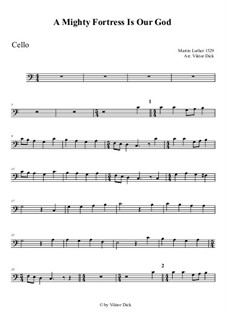 A Mighty Fortress Is Our God: For cello by Martin Luther