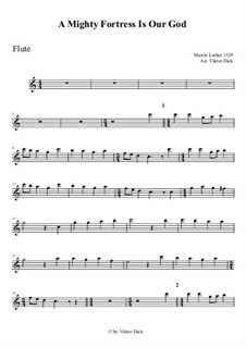 A Mighty Fortress Is Our God: For flute by Martin Luther