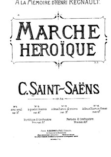 Heroic March, Op.34: Full score by Camille Saint-Saëns