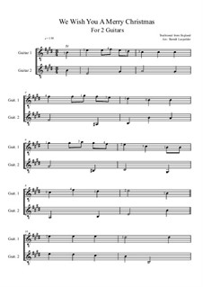 We Wish You a Merry Christmas: For two guitars (E Major) by folklore