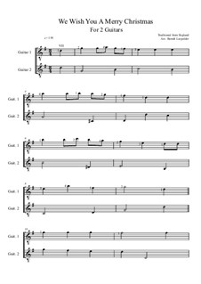 We Wish You a Merry Christmas: For two guitars (G Major) by folklore