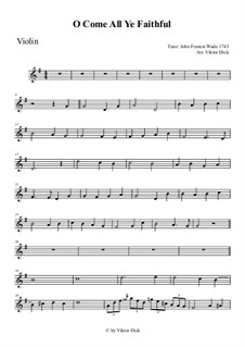 Instrumental version: For violin by John Francis Wade