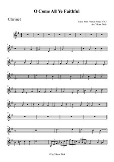 Instrumental version: For clarinet by John Francis Wade