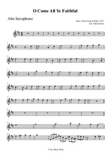 Instrumental version: For alto saxophone by John Francis Wade