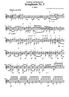 Movement I: For guitar by Ludwig van Beethoven