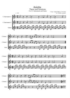 Arietta: For two C-instruments and guitar (F Major) by Joseph Küffner