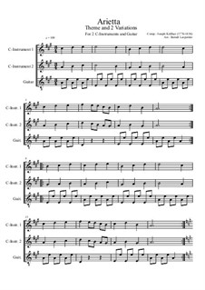 Arietta: For two C-instruments and guitar (A Major) by Joseph Küffner