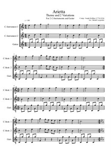 Arietta: For two C-instruments and guitar (C Major) by Joseph Küffner