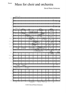 Mass for choir and orchestra: Score and parts by David W Solomons