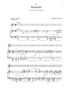 Polyeucte: Barcarolle, for voice and piano by Charles Gounod